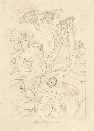 Lot 6307, Auction  118, Genelli, Giovanni Bonaventura, nach. Umrisse zu Dante's Göttlicher Commödie