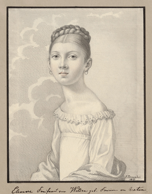 Lot 6333, Auction  118, Peroux, Joseph Nicolaus, Bildnis der Eleonore Freifrau von Welden geb. Freiin von Aretin