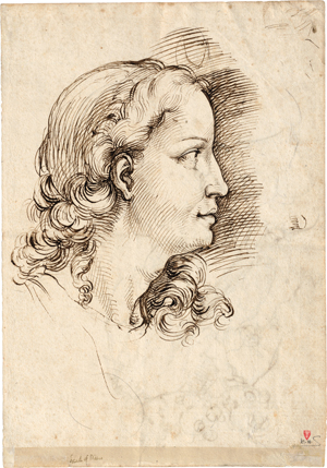 Lot 6633, Auction  118, Passarotti, Bartolomeo, Kopf einer Diana nach rechts