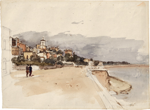 Lot 6789, Auction  118, Fleury, François Antoine Léon, An der Seepromenade einer italienischen Stadt