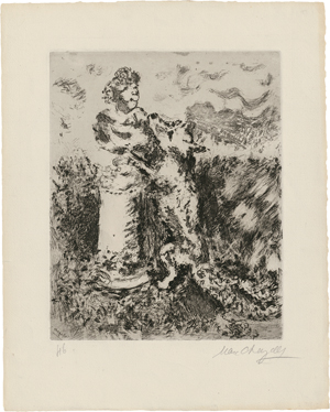 Lot 7031, Auction  118, Chagall, Marc, Le Renard et le Buste, aus: Les Fables de la Fontaine
