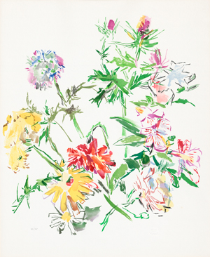 Lot 7113, Auction  118, Kokoschka, Oskar, Sommerblumenstrauß mit Mannstreu