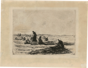 Lot 7120, Auction  118, Liebermann, Max, Netzflickerinnen