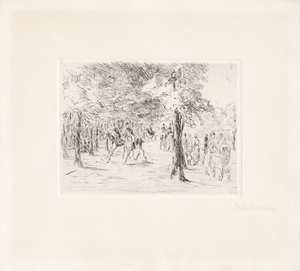 Lot 7125, Auction  118, Liebermann, Max, Tiergarten mit Reitern und Spaziergängern