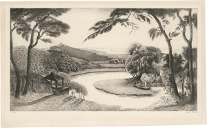 Lot 7166, Auction  118, Orlik, Emil, Flusslandschaft mit Bäumen (Ideallandschaft)