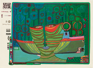 Lot 8191, Auction  118, Hundertwasser, Friedensreich, Kolumbus Regentag in Indien