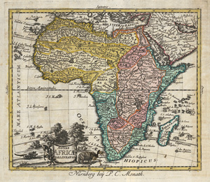 Lot 22, Auction  119, Konvolut von 10 Karten, des afrikanischen Kontinents und afrikanischer Länder.
