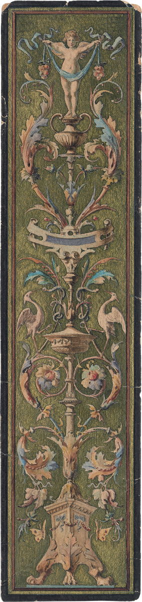 Lot 1004, Auction  119, Pilasterspiegel, Entwurf für ein Goldgrundpanel eines Pilasterspiegels