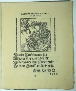 Lot 1021, Auction  119, Luther, Martin, Abbildung des Papsttums (Reprint)