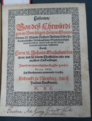 Lot 1044, Auction  119, Mathesius, Johannes, Historien