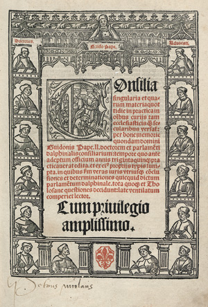 Lot 1049, Auction  119, Pape, Guy, Consilia singularia et quarum materia quottidie 