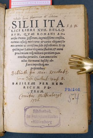 Lot 1057, Auction  119, Silius Italicus, Libri XVII. bellorum