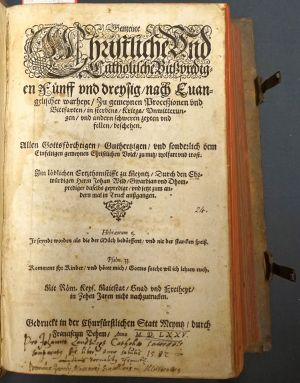 Lot 1065, Auction  119, Wild, Johann, Gemeine christliche nnd catholische Bußpredigen
