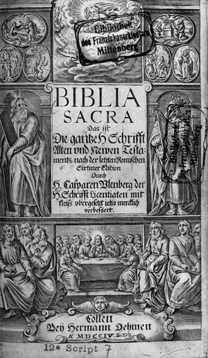 Lot 1066, Auction  119, Biblia sacra das ist die gantze H. Schrifft Alten und Newen Testaments, Ulenberg-Bibel