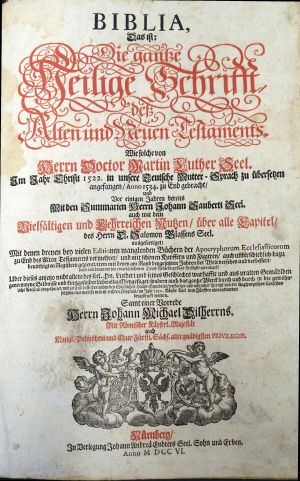 Lot 1068, Auction  119, Biblia, das ist, Die gantze Heilige Schrift deß Alten und Neuen Testaments