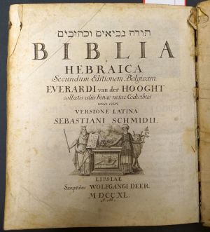 Lot 1071, Auction  119, Tora nevi'im u-ketuvim, Biblia hebraica secundum editionem Belgicam