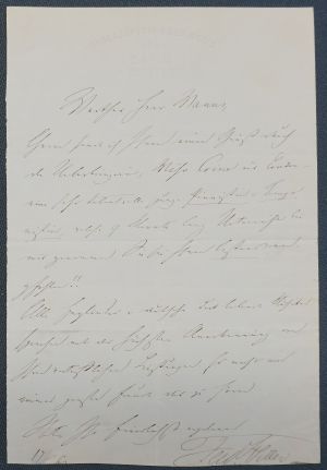 Lot 2624, Auction  119, Hiller, Ferdinand von, Brief an Sir August Manns
