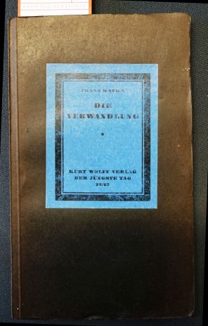Lot 3208, Auction  119, Kafka, Franz, Die Verwandlung (2. Ausgabe 1917)