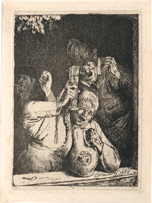 Lot 5036, Auction  119, Dusart, Cornelis, Die drei Trinker im Fenster