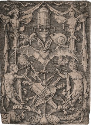 Lot 5060, Auction  119, Aldegrever, Heinrich, Der Ornamententwurf mit der Fledermaus