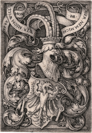 Lot 5075, Auction  119, Beham, Hans Sebald, Wappen mit dem Hahn; Wappen mit dem Adler