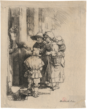 Lot 5199, Auction  119, Rembrandt Harmensz. van Rijn, Die Bettler an der Haustür