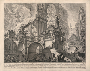 Lot 5278, Auction  119, Piranesi, Giovanni Battista, Parte di ampio magnifico Porto all'uso degli antichi Romani