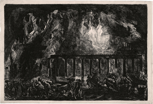 Lot 5282, Auction  119, Piranesi, Francesco, Der Brand des Jupitertempels