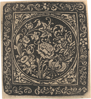 Lot 5505, Auction  119, Italienisch, 17. Jh. Rankenornament mit Rose