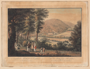 Lot 5568, Auction  119, Rothe, Friedrich Wihlem, Ansicht des Posthofs bei Carlsbad [...]. (Vue du Posthof, près de Carlsbad [...])