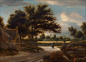 Lot 6023, Auction  119, Vries, Roelof van, Haarlemer Landschaft mit Bauernhäusern