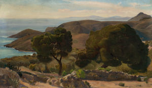 Lot 6096, Auction  119, Wentscher d. J., Julius, Künstenlandschaft auf Aegina in Griechenland