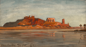 Lot 6099, Auction  119, Koerner, Ernst Carl Eugen, Morgenstimmung bei den Tempelanlagen von Kom Ombo am Nil