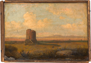 Lot 6261, Auction  119, Französisch, Landschaft mit einer Turmruine bei Rom