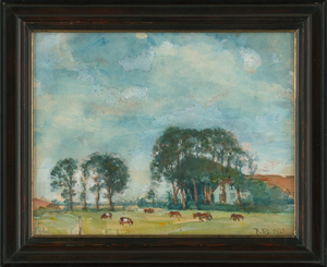 Lot 6274, Auction  119, Rhein, Fritz, Weite Sommerlandschaft mit einem Gehöft