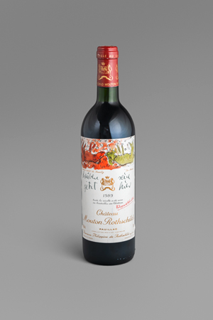 Lot 6434, Auction  119, Chateau Mouton Rothschild, 1989 Chateau Mouton Rothschild 1er Grand Cru Classe Pauillac Bordeaux. Mit dem Etikett von Georg Baselitz.