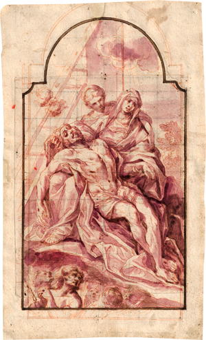 Lot 6522, Auction  119, Süddeutsch, Mitte 18. Jh. Studie zu einem Altarblatt mit Pietà