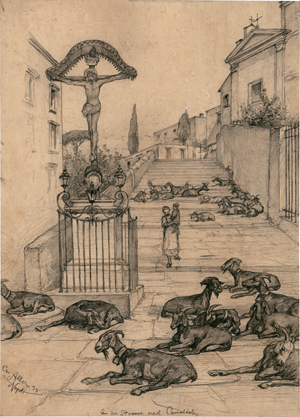 Lot 6647, Auction  119, Allers, Christian Wilhelm, An der Straße nach Camaldoli