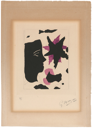 Lot 7035, Auction  119, Braque, Georges, Tête en profil et l'étoile