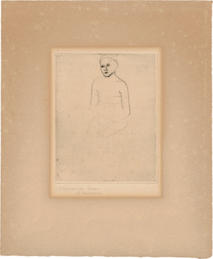 Lot 7234, Auction  119, Modersohn-Becker, Paula, Sitzender Mädchenakt