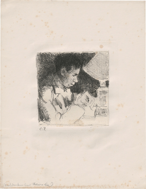 Lot 7283, Auction  119, Pissarro, Camille, Jeune Homme écrivant (Portrait de Rodo)