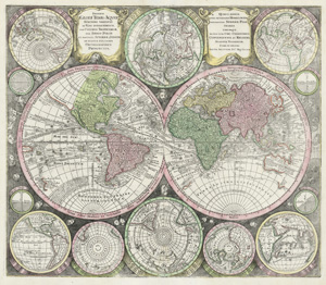 Lot 28, Auction  120, Seutter, Matthäus, Doppelhemisphäre der Welt