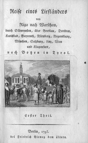 Lot 144, Auction  120, Schulz, Johann Christian Friedrich, Reise eines Liefländers. Von Riga nach Warschau