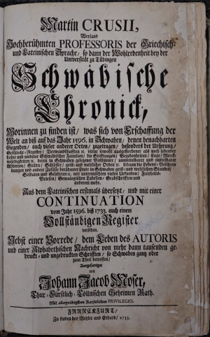 Lot 175, Auction  120, Crusius, Martin, Schwäbische Chronick