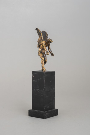 Lot 1508, Auction  120, Luzifer, Geflügelter Satan. Figur aus vergoldeter Bronze. 