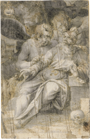 Lot 1548, Auction  120, Aachen, Hans von, Versuchung des Heiligen Antonius. Federzeichnung 