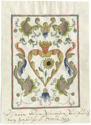Lot 1679, Auction  120, Herz Jesu, 2 Pergament-Spickelbilder