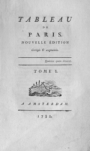 Lot 2075, Auction  120, Mercier, Louis-Sébastien, Tableau de Paris. Nouvelle édition