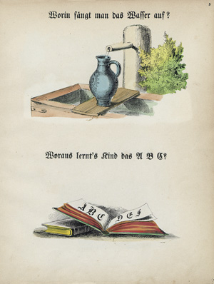 Lot 2216, Auction  120, Räthsel für kleine Kinder, Folge von 12 kolorierten lithographischen Tafeln