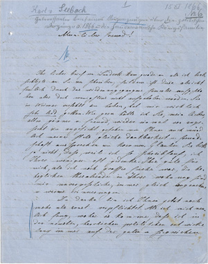 Lot 2421, Auction  120, Seebach, Karl von, Brief über den Krieg 1866